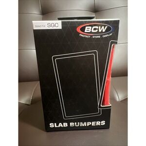 6 BCW Graded Card Bumpers For SGC Certified Slab Red Silicone Edge Protection